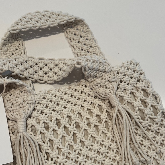 Zimmermann Ivory Knit Tote with Tassels - Picture 4 of 8